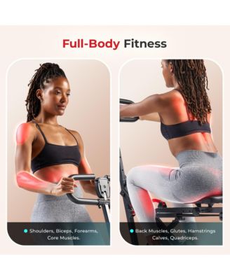 Smart Upright Row-N-Ride Exerciser, Squat Assist Trainer with Adjustable Resistance, Easy Setup & Foldable