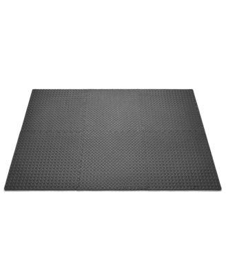 ½ inch Thick Puzzle Exercise Mat, Durable, Non-Slip, Water Resistant, Black
