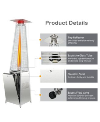 42000 BTU Pyramid Patio Heater with Wheels