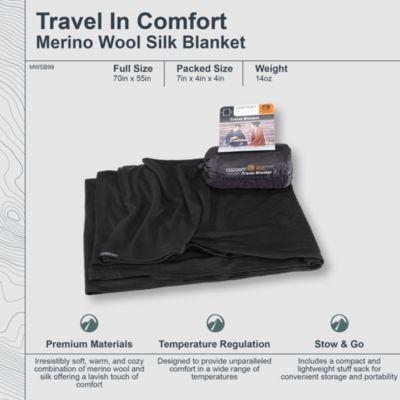 - Premium - Travel Blanket - Merino Wool / Silk