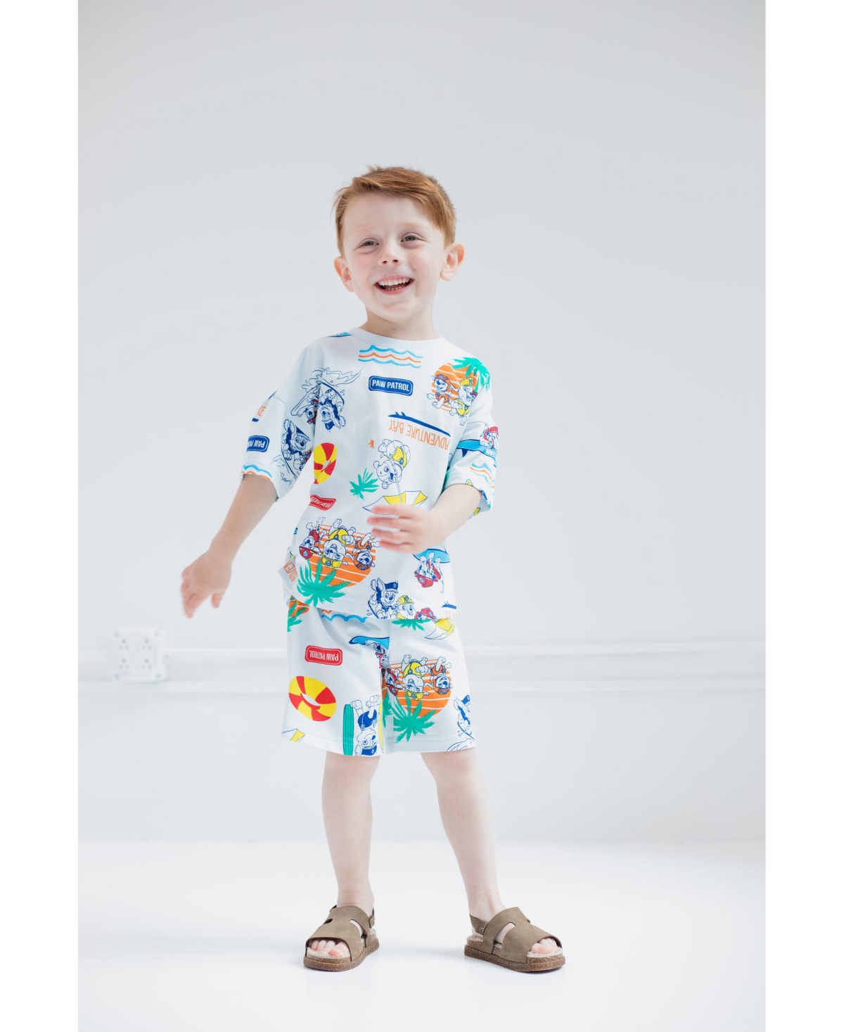 Paw Patrol Baby Boys Rubble Marshall Chase Baby French Terry T-Shirt and Shorts Outfit Set to -/ multicolor