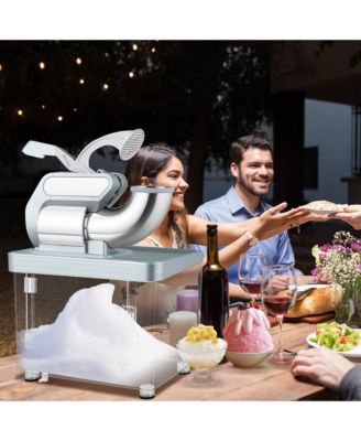 660LBS/H Commercial Ice Crusher with Dual Blades Safety On/Off Switch for Home