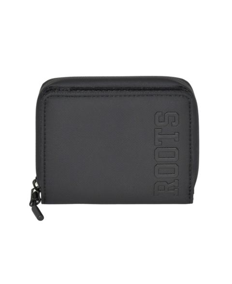 Мужской кошелёк Roots Compact Zip Around Snap Wallet, цвет: Чёрный комбинированный