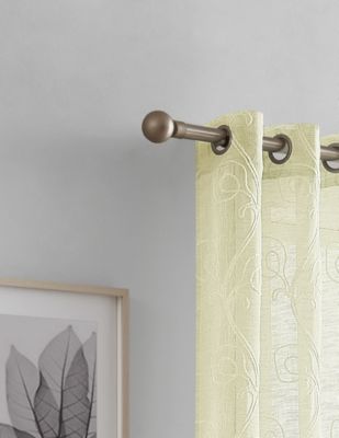 Stella Linen Look 76" W x 96" L Grommet Window Panel Set