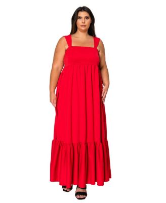 Plus Size Angelika Ruffled Hem Maxi Dress
