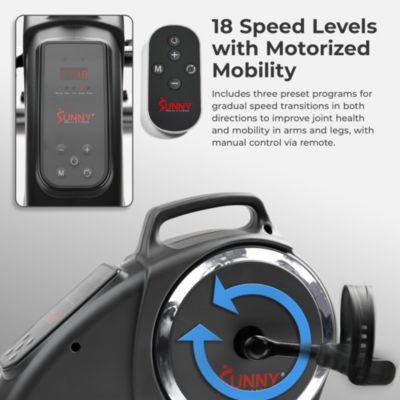 SMART Motorized Under Desk Elliptical, Bluetooth with Free SunnyFit App