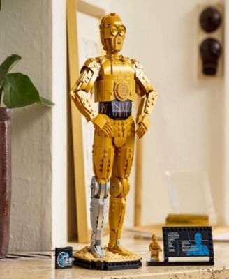 Star Wars C-3PO Buildable Droid Figure for Build and Display Toy Set 75398, 1138 Pieces