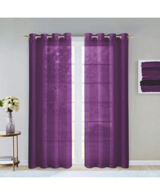 Melrose Semi Sheer Window Panel Set, 110" W x 84" L