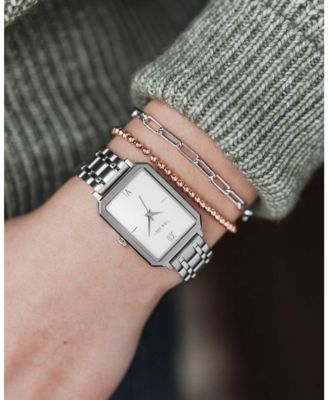 Beaded Bracelet in Polished Rose Gold with Adjustable Clasp