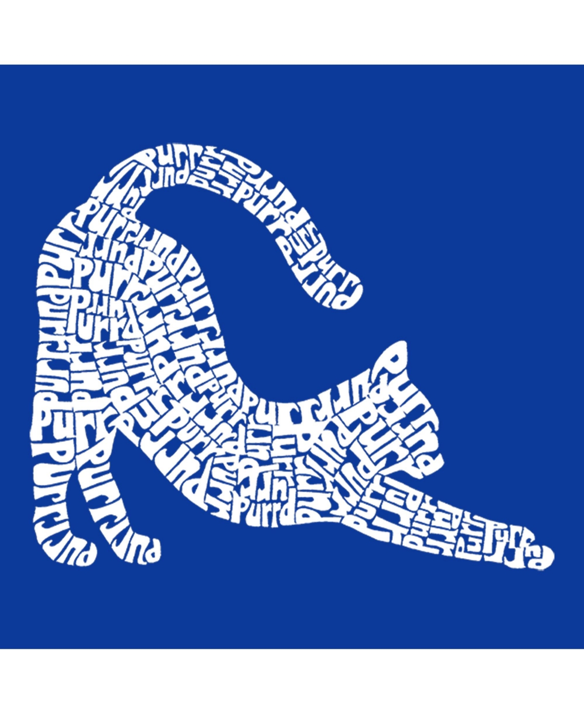 La Pop Art Boys Stretching Cat Word Art Long Sleeve T-Shirt