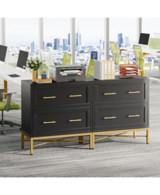 Set of 2 Narrow End Table, Farmhouse Sofa Side Table with 2-Tier Storage Shelf and Heavy Duty Base for Living Room