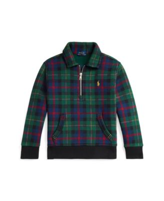 Polo Ralph Lauren Toddler And Little Boys Plaid Fleece Collared 
