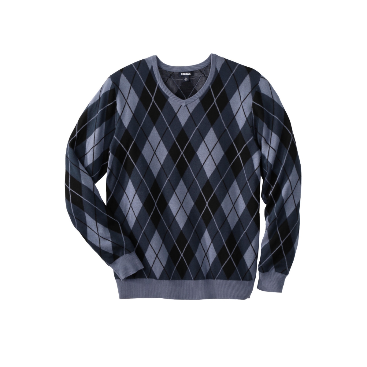 KingSize Big & Tall V-Neck Argyle Sweater