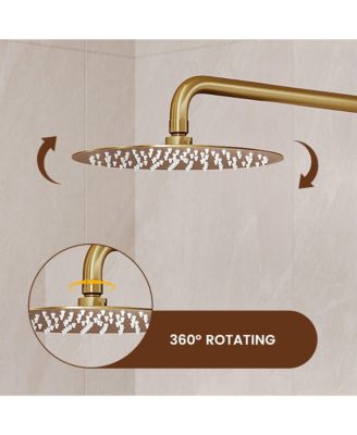 10Inch Wall Mount Round Shower Faucet Rain Shower System