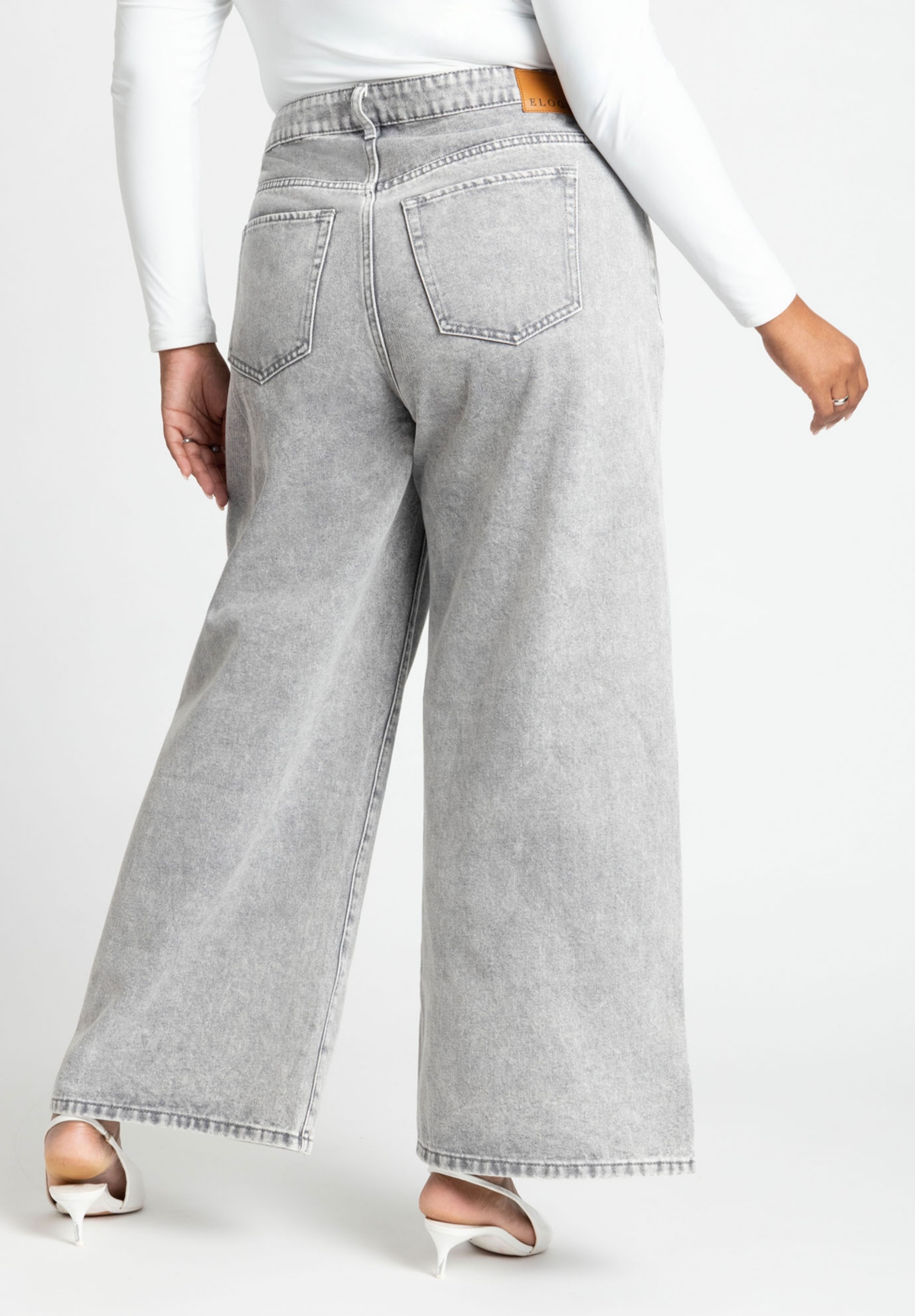Eloquii Plus Size The Yvette Rigid Wide Leg Jean