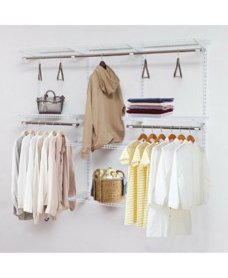 Adjustable Wall Mounted Closet Rack System with Shelf