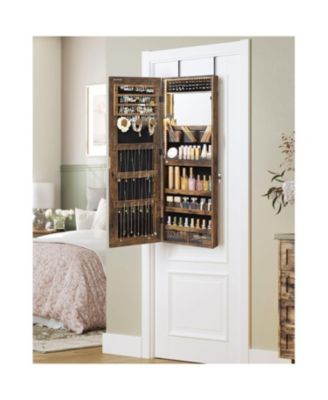 Jewelry Cabinet Armoire with Mirror for Elegant Accessory Storage