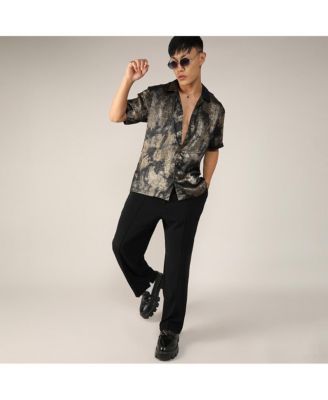 Men's Midnight Black & Metallic Gold Metallic Ombre Shirt