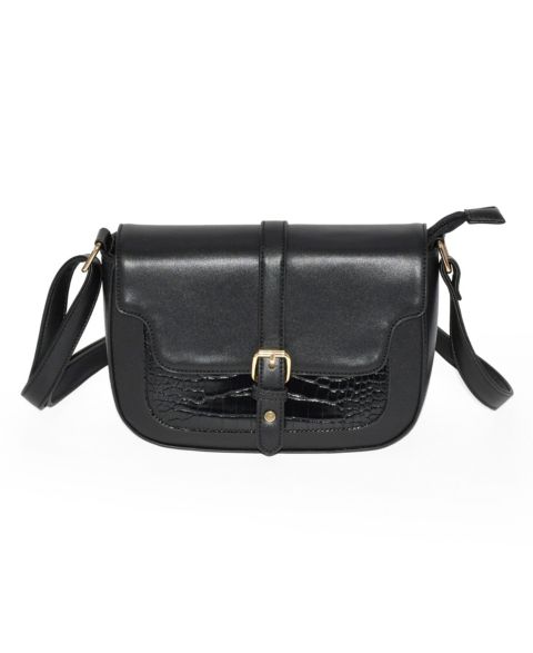 Женская сумка Nicci Ladies' Crossbody Bag with Buckle, цвет: Чёрный