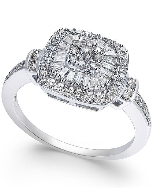 Macy s Diamond Vintage Inspired Ring 1 2 ct t w in 14k Macy s Diamond Vintage Inspired Ring 1 2 ct t w in 14k