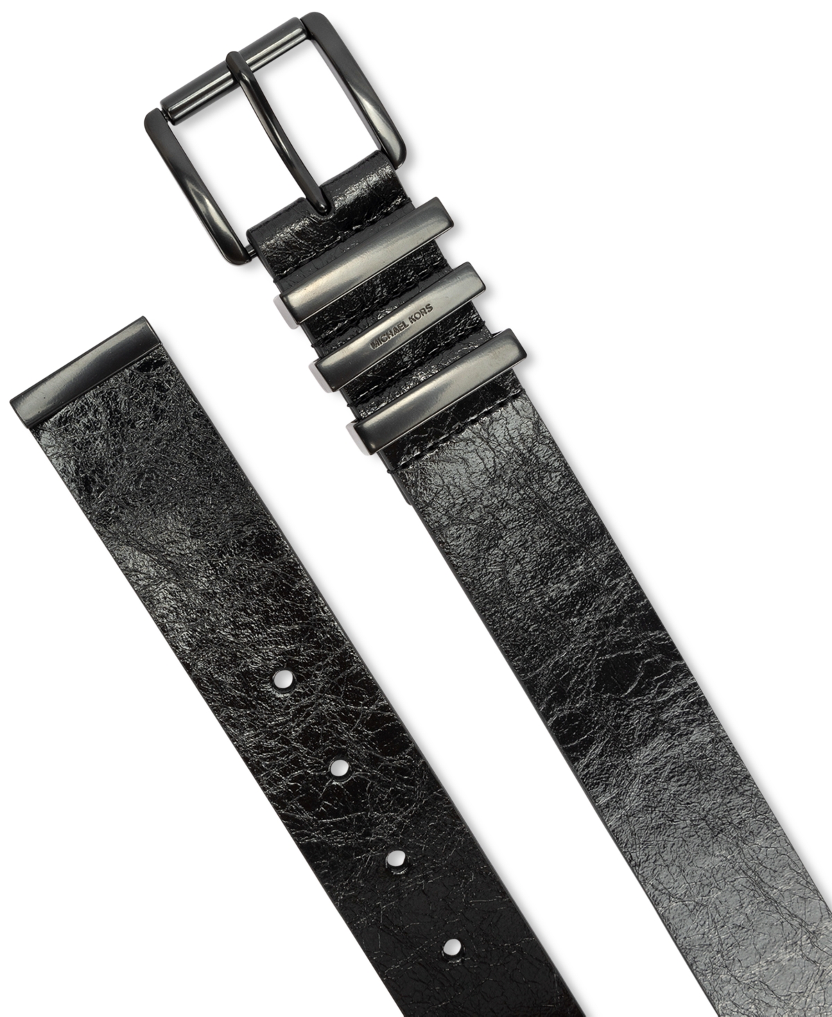 Michael Michael Kors Women's Gold-Tone Leather Belt
