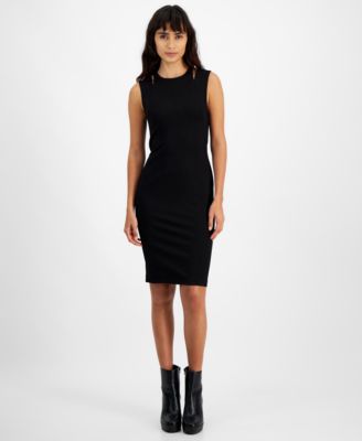 BOSS Orange - Women's Cutout-Detail Pont&eacute;-Knit Sheath Dress