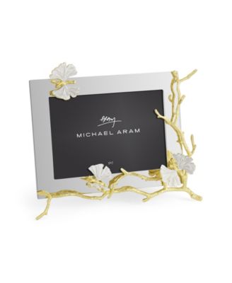 Butterfly Ginkgo Gold Reflective Frame, 5" x 7"