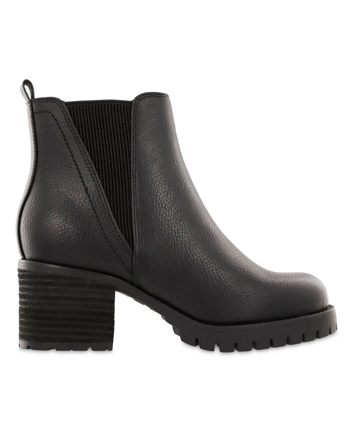 Mia Women s Jody Lug Sole Wide Width Chelsea Booties Dark Coffee Smart Closet