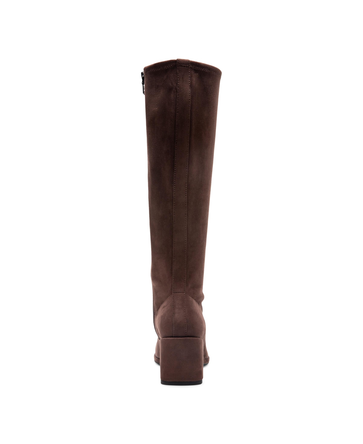 Shop Aerosoles Women's Angela Tall Wedge Boots In Eggnog Stretch Smooth Faux Leather - Pol