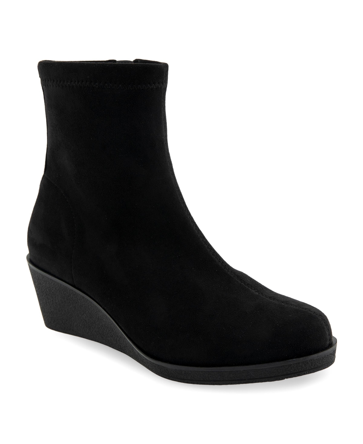 AEROSOLES WOMEN'S BINNIE WEDGE HEEL BOOTIES 