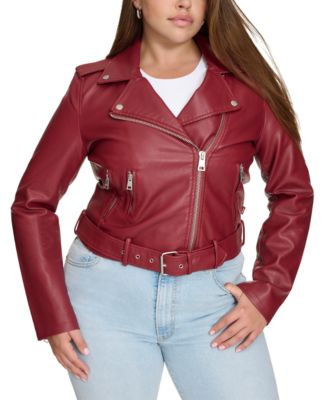 Levi's - Faux-Leather Belted Moto Jacket