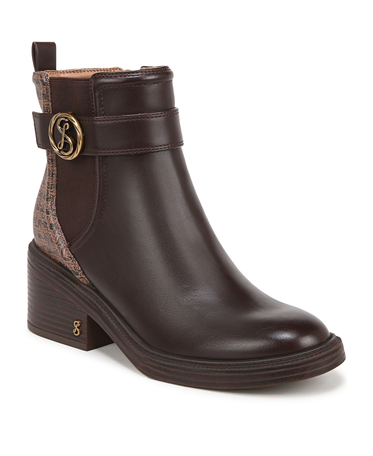 Sam and Libby Women's Natalia Stacked Heel Ankle Booties