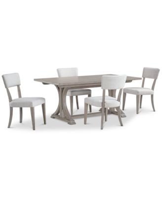 Sadie 5-Pc. Rectangular Dining Set (Table & 4 Upholstered Side Chairs), Created for Macy's