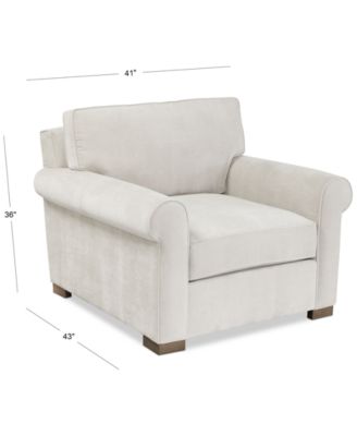 Marlyann Fabric Roll Arm Accent Chair, Exclusively at Macy's