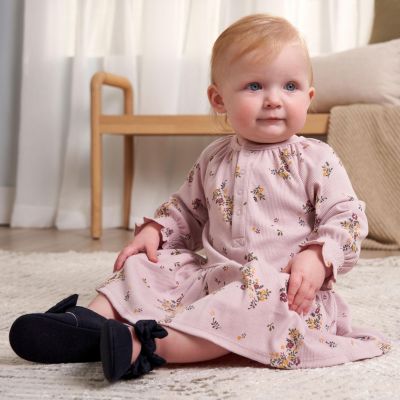 Baby Girls Long Sleeve Apples Dress