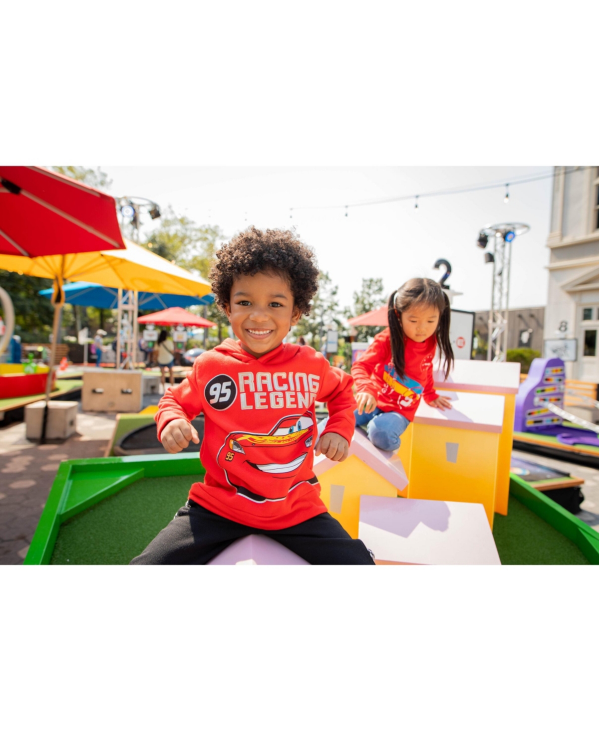Disney Boys Pixar Cars Lightning McQueen Fleece Pullover Hoodie and Pants Outfit Set to