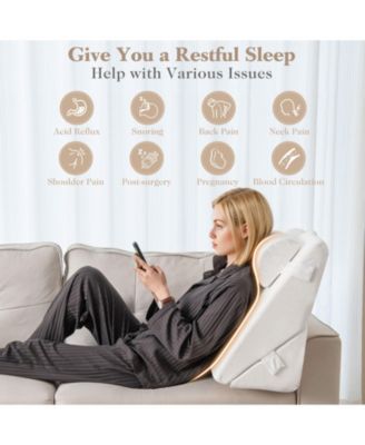 3 Pieces Bed Wedge Pillow Set with Air Memory Foam