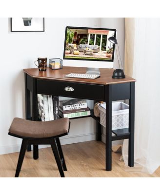 Corner Computer Desk Laptop Writing Table Wood Workstation