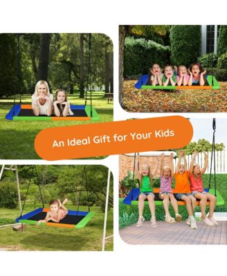 700lb Giant 60'' Platform Tree Swing Outdoor w/ 2 Hanging Straps