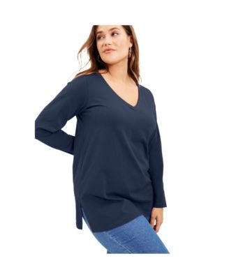 June + Vie Women's June + Vie Long-Sleeve V-Neck One + Only Tunic