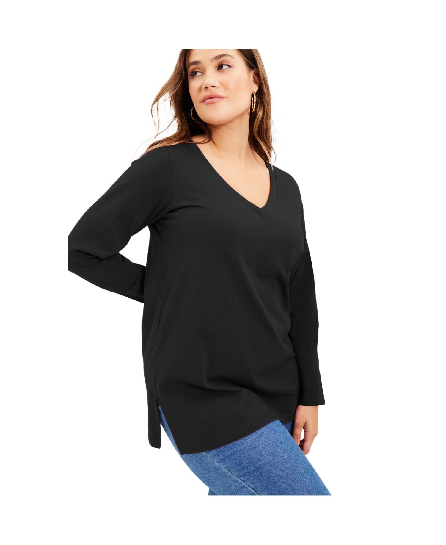 Women's June + Vie Long-Sleeve V-Neck One + Only Tunic