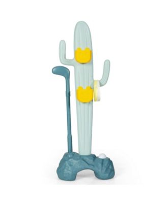 3-in-1 Cactus Toy Stand Sports Activity Center with Golf and Ring-Toss