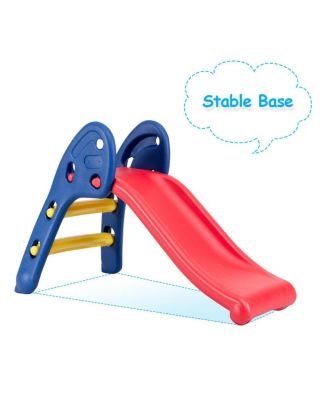 2 Step Children Folding Slide Plastic Fun Toy Up-down For Kids Indoor & Outdoor
