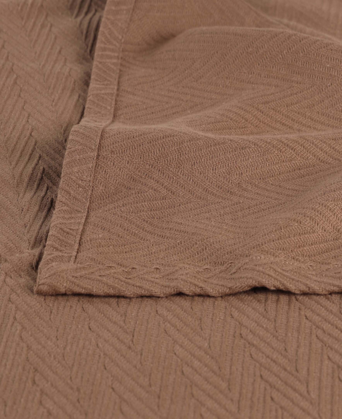 Superior Chevron All-season Cotton Throw, 50" X 60" In Taupe