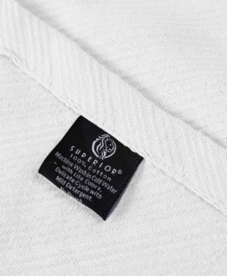 Milan Cotton Jacquard Dobby Weave Textured Striped Lightweight Woven Blanket, California King