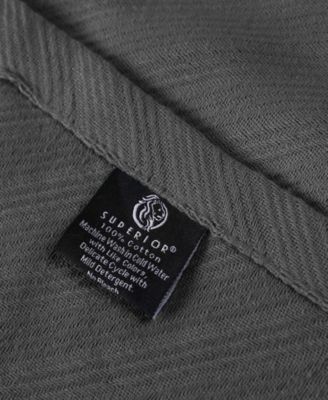 Milan Cotton Jacquard Dobby Weave Textured Striped Lightweight Woven Throw, 50" x 60"