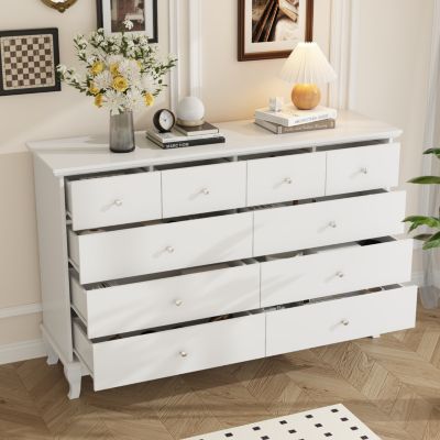 55.1" MDF 10-Drawer Storage Dresser Cabinet