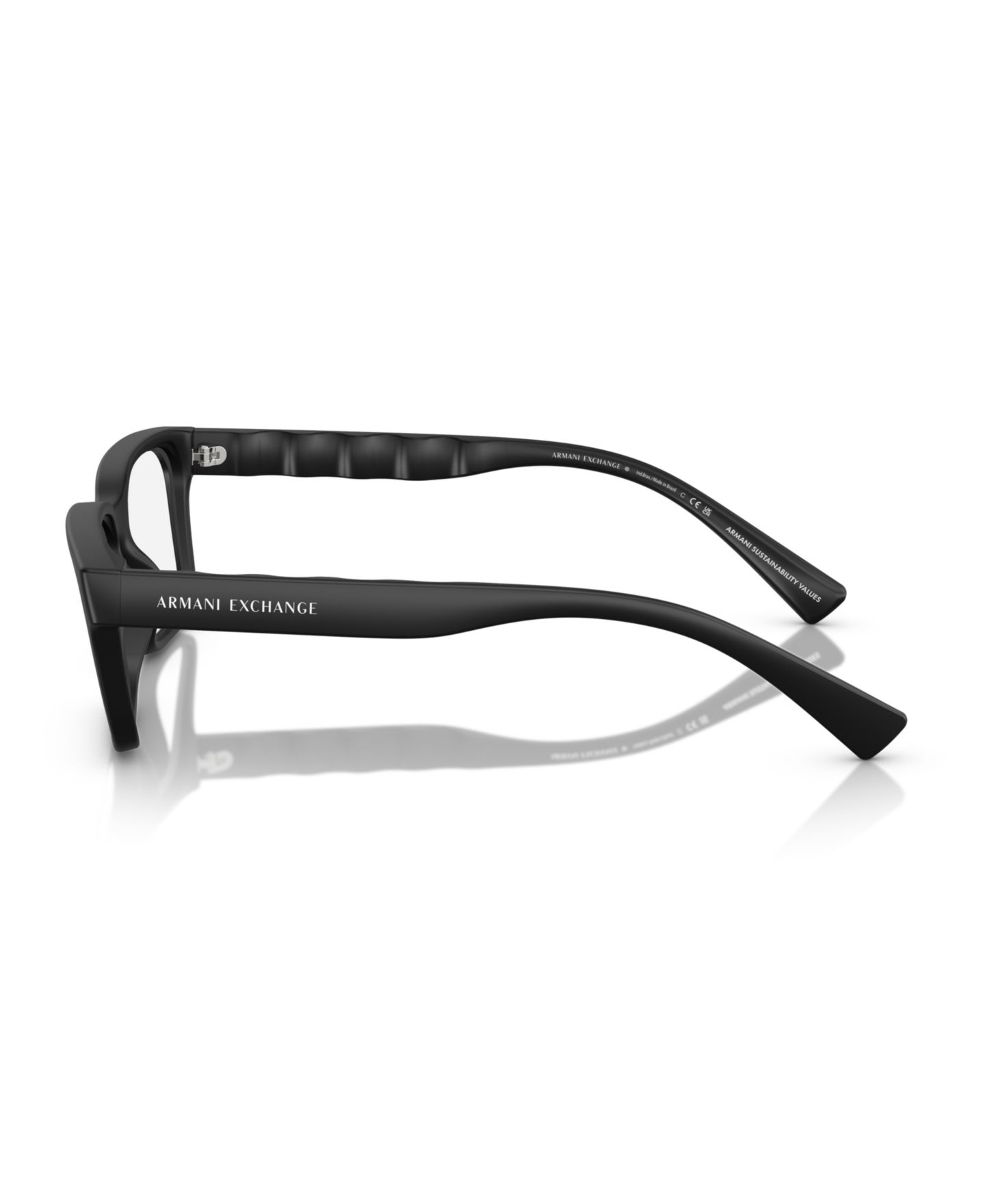 Мужские очки Armani Exchange Man Rectangle Plastic AX3116 Eyeglasses, цвет: Блестящий прозрачный — фото 8