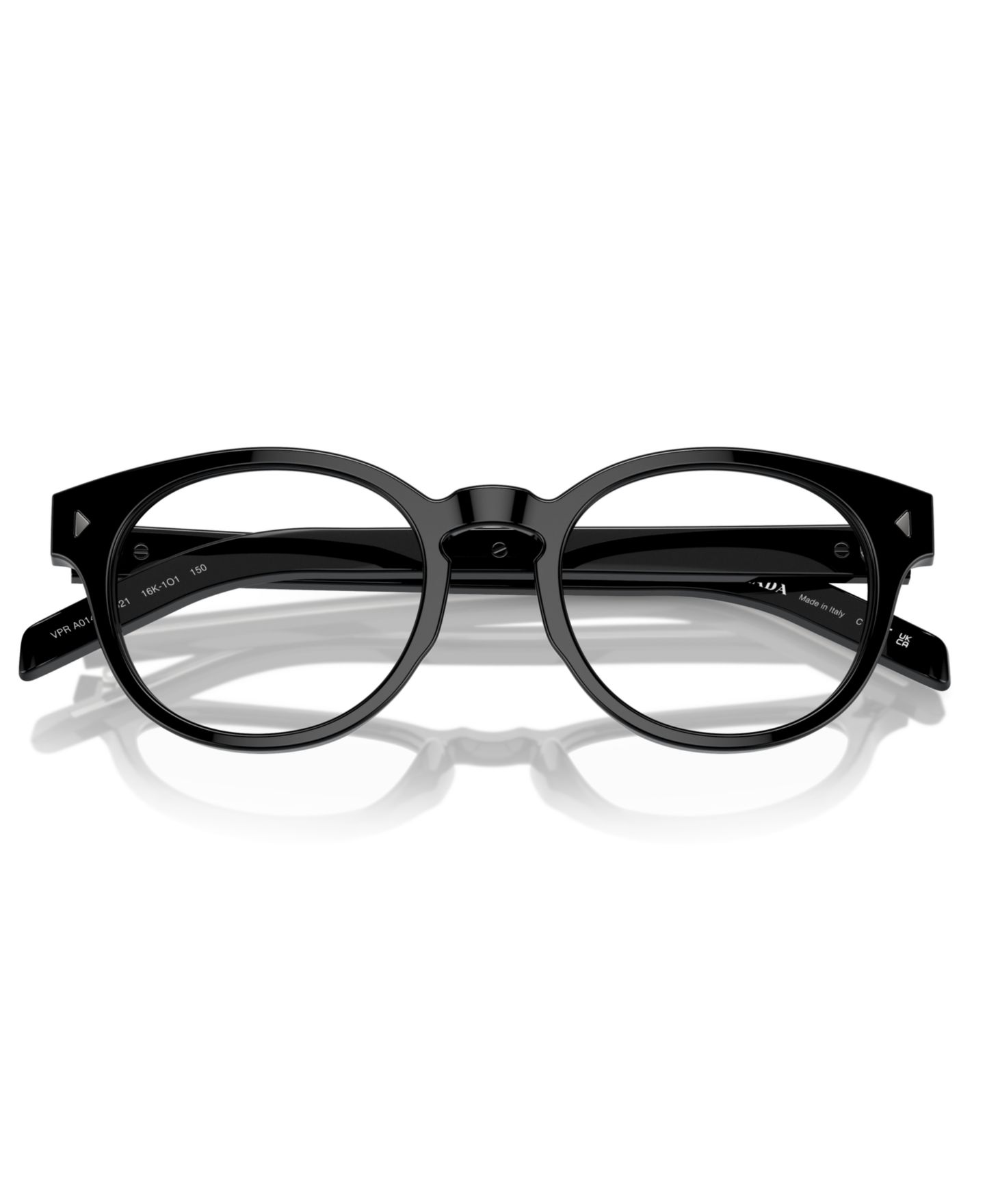 Мужские очки PRADA Man Panthos Plastic PR A14V Eyeglasses, цвет: Чёрный — фото 5