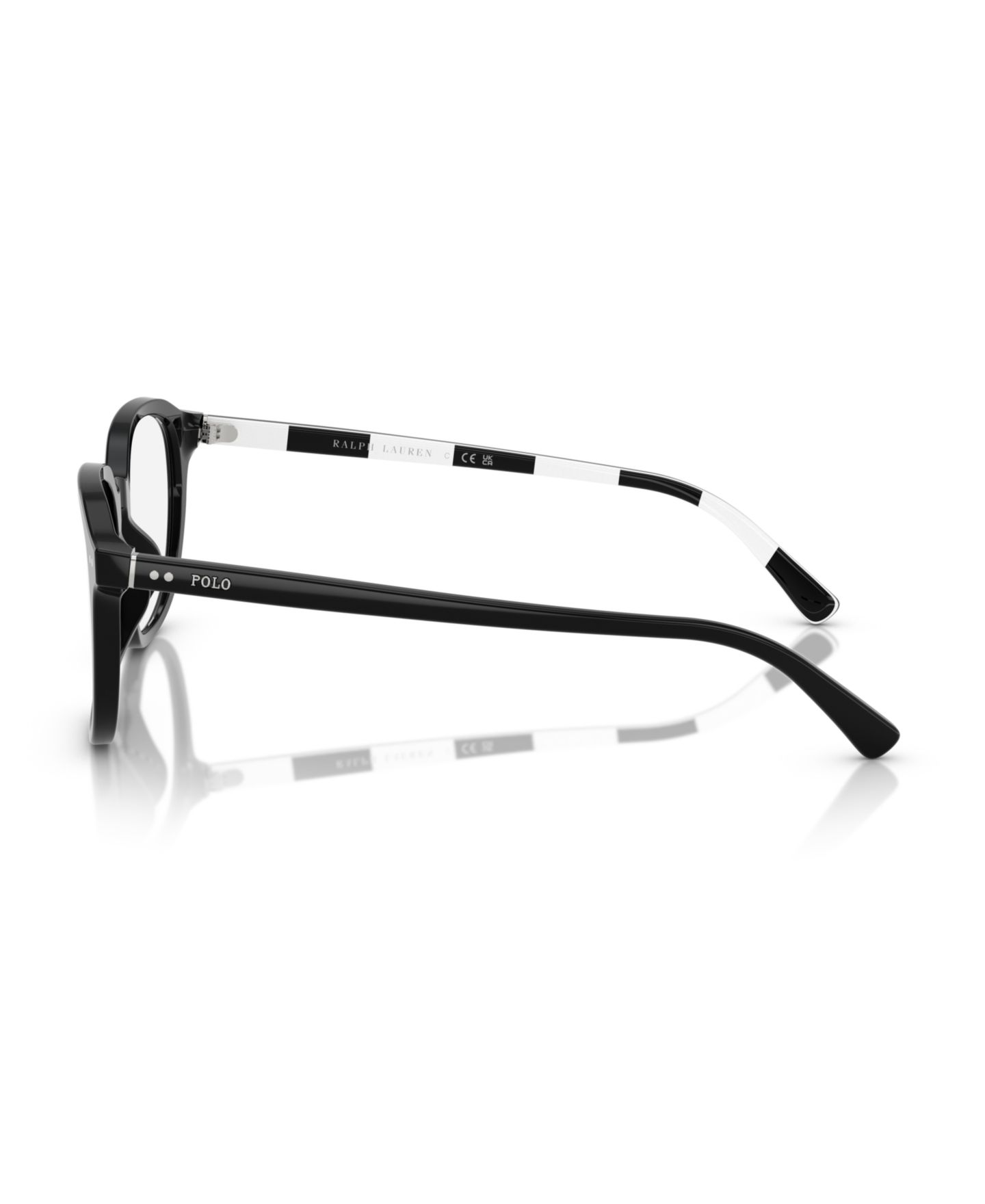 Мужские очки Polo Ralph Lauren Man Round Plastic PH2283U Eyeglasses, цвет: Блестящий чёрный — фото 3